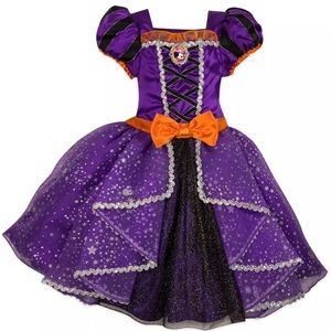 NWT MINNIE MOUSE WITCH COSTUME GIRLS Size 4 with ADORABLE MATCHING HEADBAND